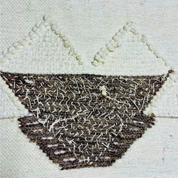 Pier 1 Macrame Woven Tapestry Wall Hanging with Gold Sequin Accents Boho Chunky - Picture 7 of 9